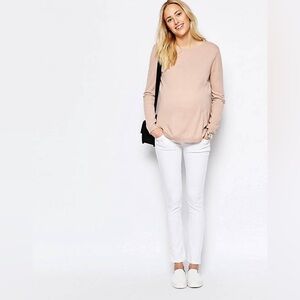 ISABELLA OLIVER white over the belly maternity jean size 3 (US 8)